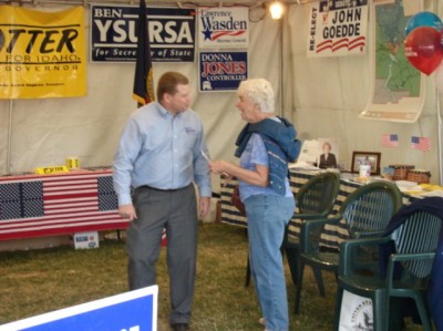 Visiting with a constituent