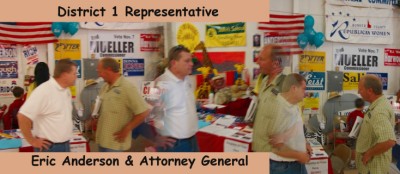 Checking out the Bonner County Republican Booth